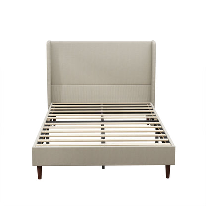 Upholstered Bed With High Headboard Design