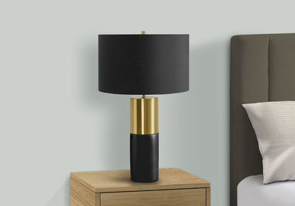 Lighting, Table Lamp, Concrete, Contemporary - Black / Gold