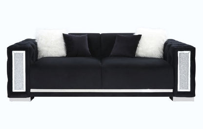 Trislar - Sofa - Black Velvet - 33"