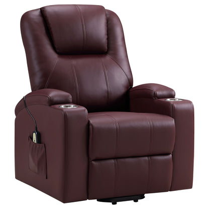 Macklin - Power Lift Massage Recliner With Heat And Dual Cupholders