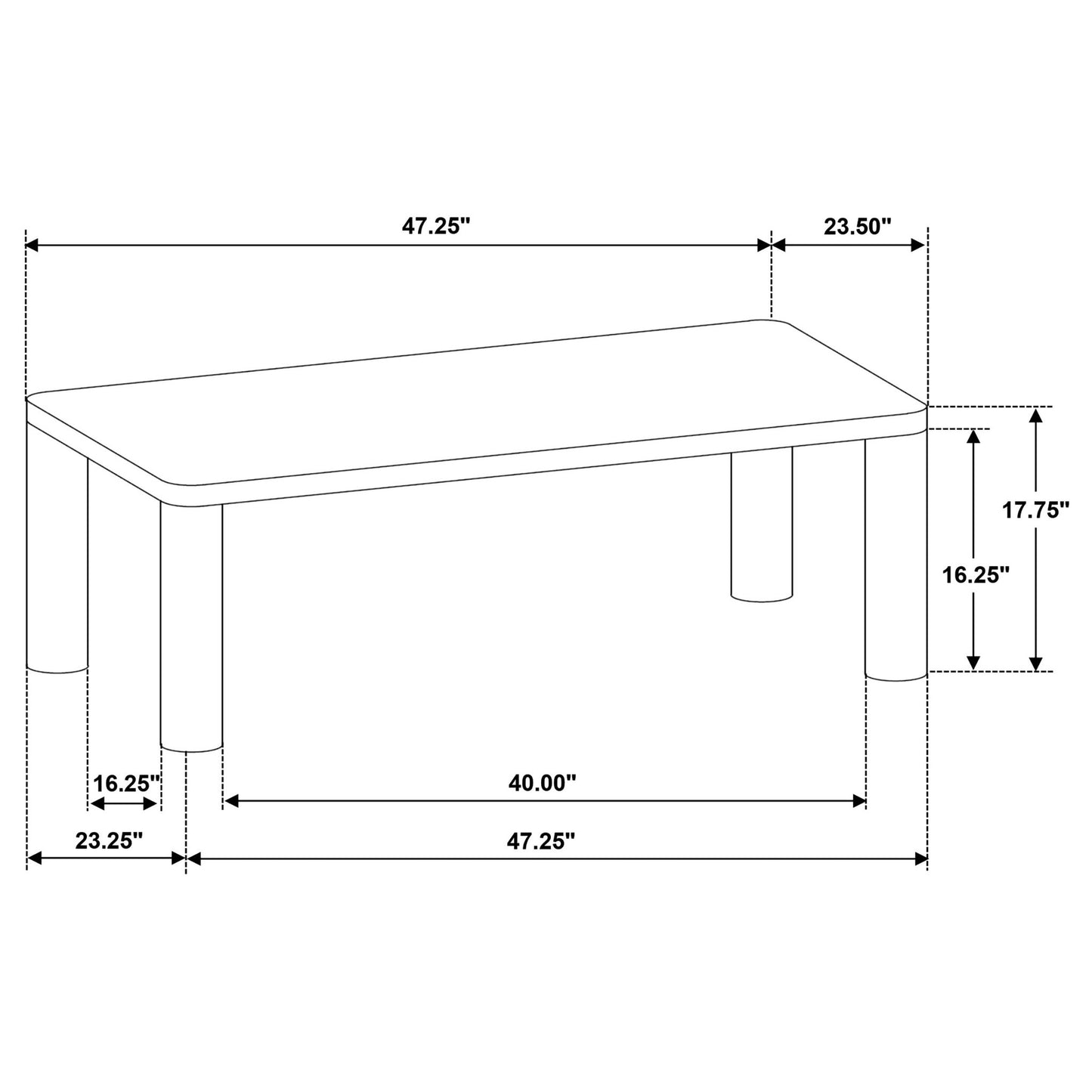 Bryant - Coffee Table Set With Rounded Legs