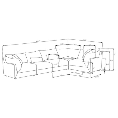 Tomasina - Modular Sectional Sofa With Cushions