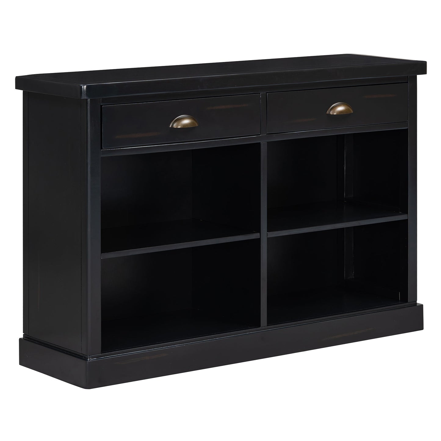 Console Table With 2 Drawers And Open Shelves