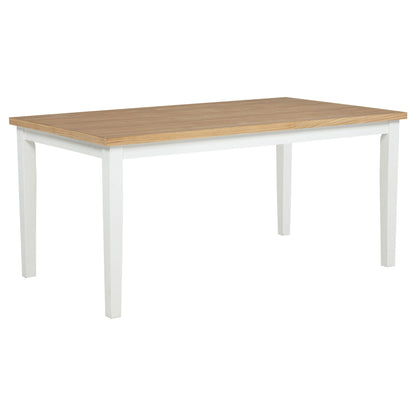 Calloway - Rectangular Dining Table - Brown / White