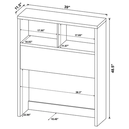 Geary - Bookcase Headboard With Open Cubbies