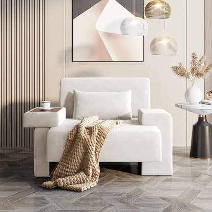 Modern Oversized Armchair With Soft Cushion For Living Room