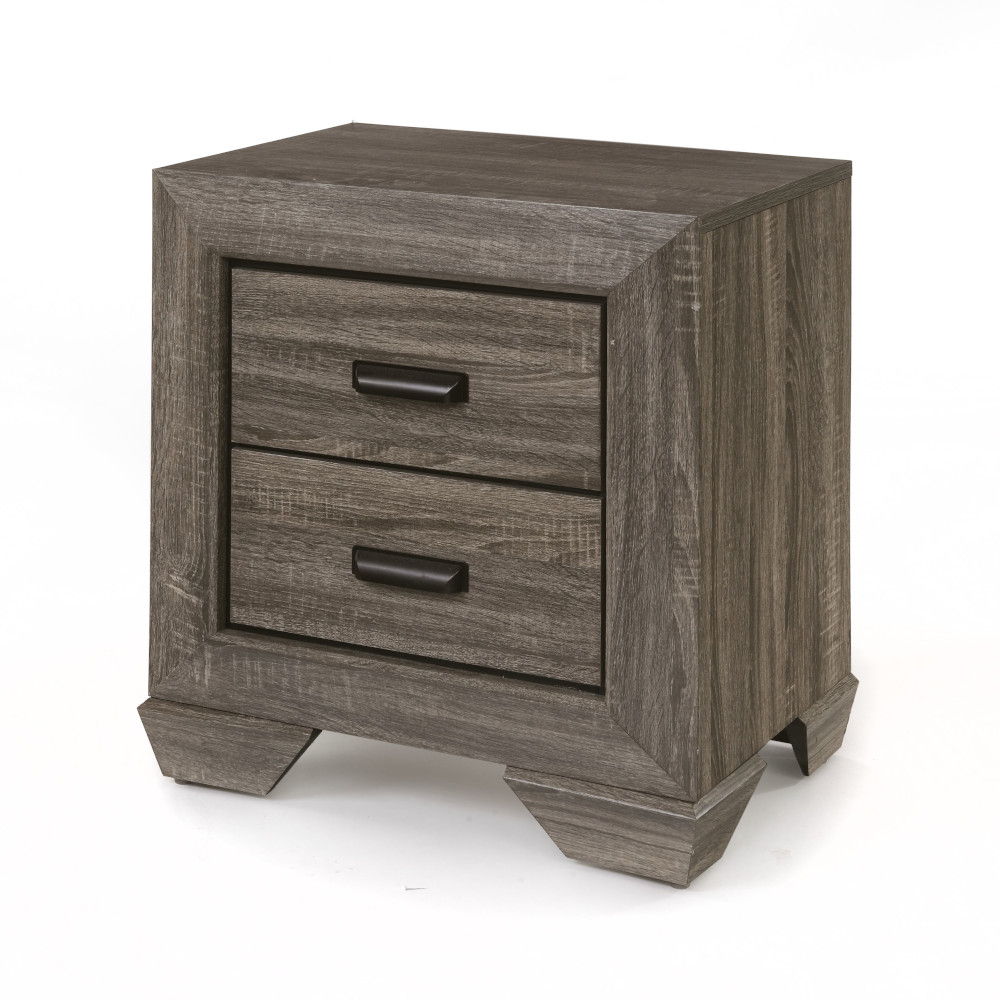 Lyndon - Weathered Grain Nightstand - Gray