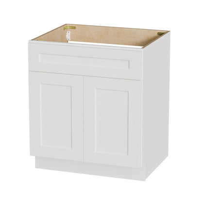 Shaker Base Cabinet With Soft-Close Drawer & Double Doors, Adjustable Shelf