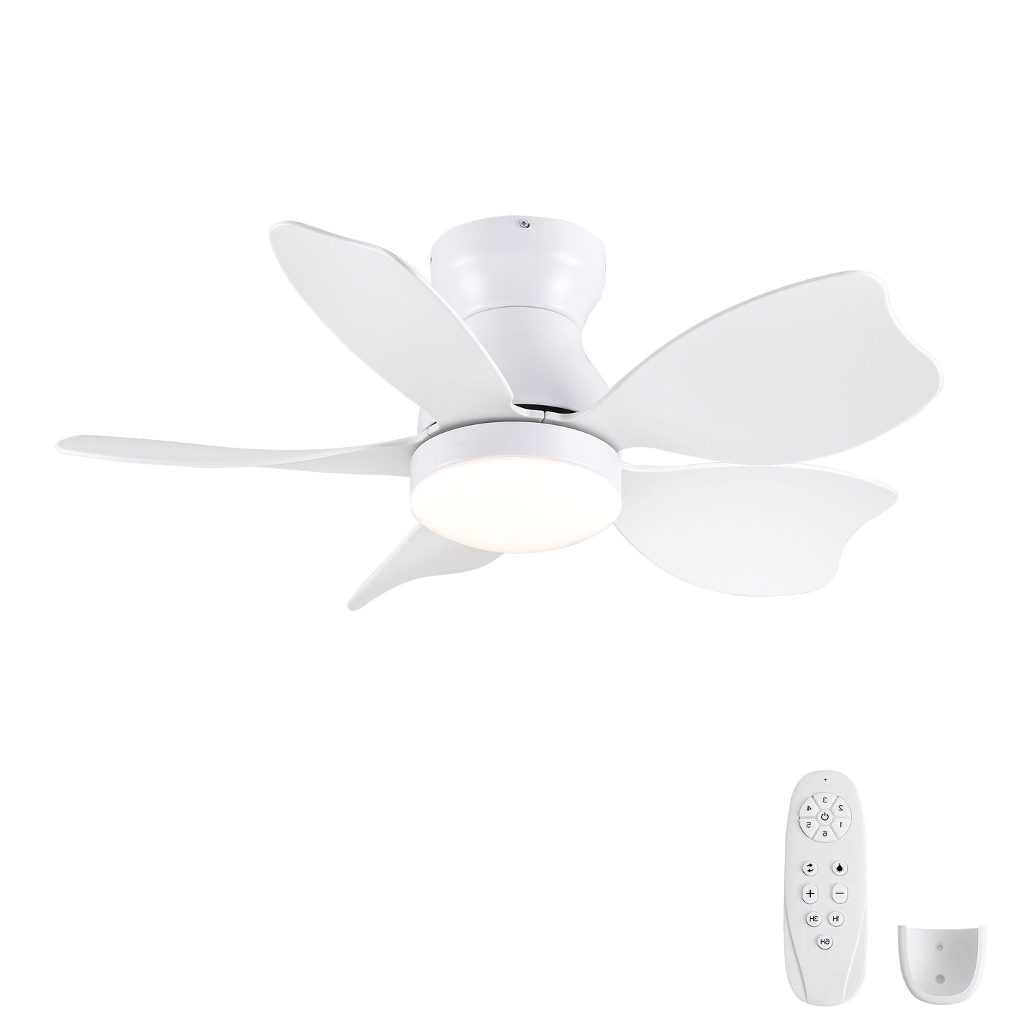 Low Profile Flush Mount Ceiling Fan With Light