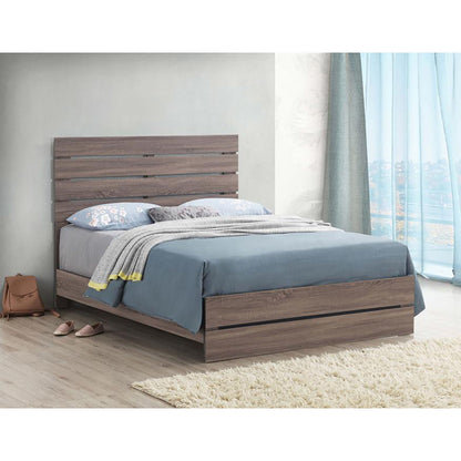 Slatted Headboard Panel Bed