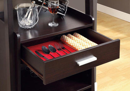 Home Bar Wine Rack Storage Cabinet - Espresso