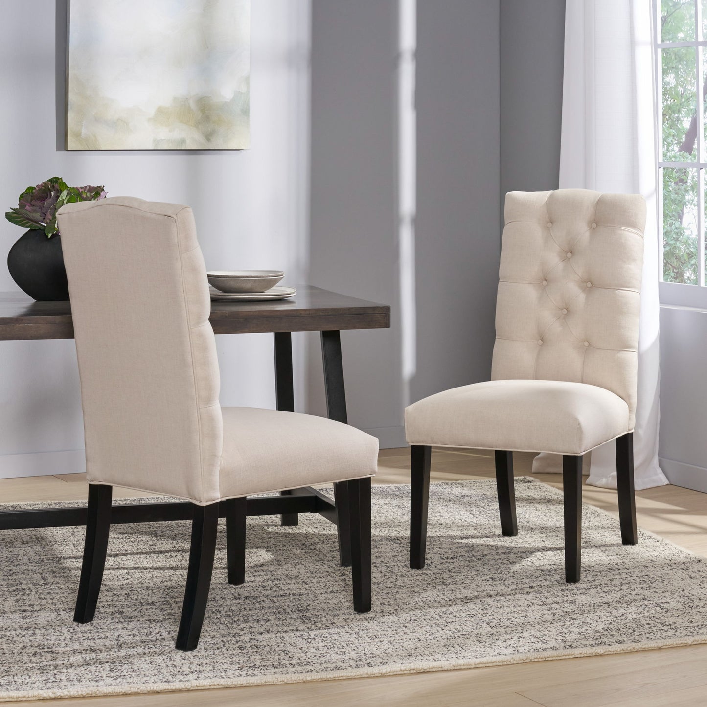Harding - Tufted Dining Chair (Set of 2) - Natural