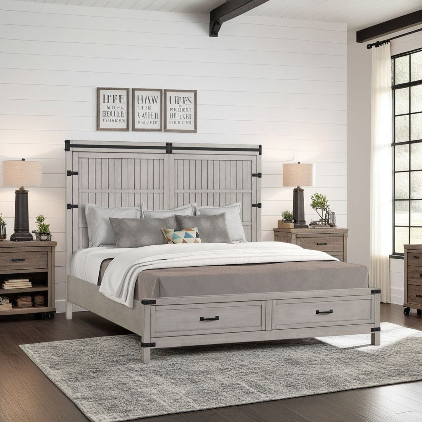 Alexandria - Storage Wood Bed