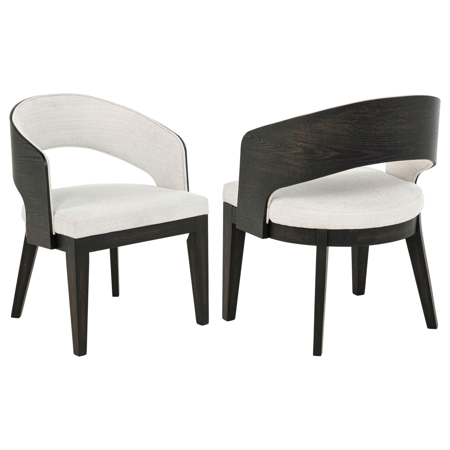 Bangor - Upholstered Dining Arm Chair (Set of 2) - Black / Cream
