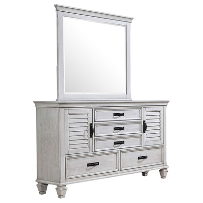 Lockeford - 5 Drawer Dresser With Mirror - White