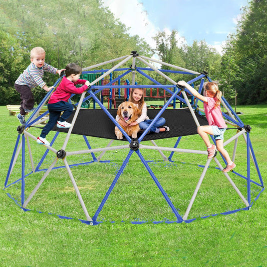 10Ft Climbing Dome For Kids Jungle Gym Apply To Park Dome Climber With Hammock Playground Equipment - Colorful