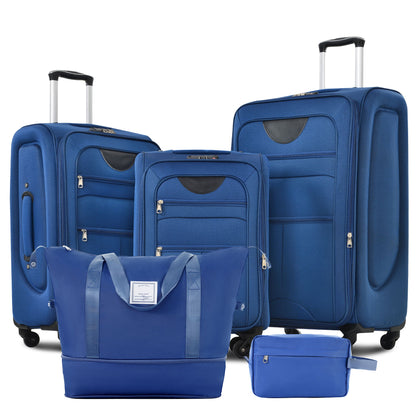Softside Luggage Expandable Set With Duffel Bag Upright Spinner