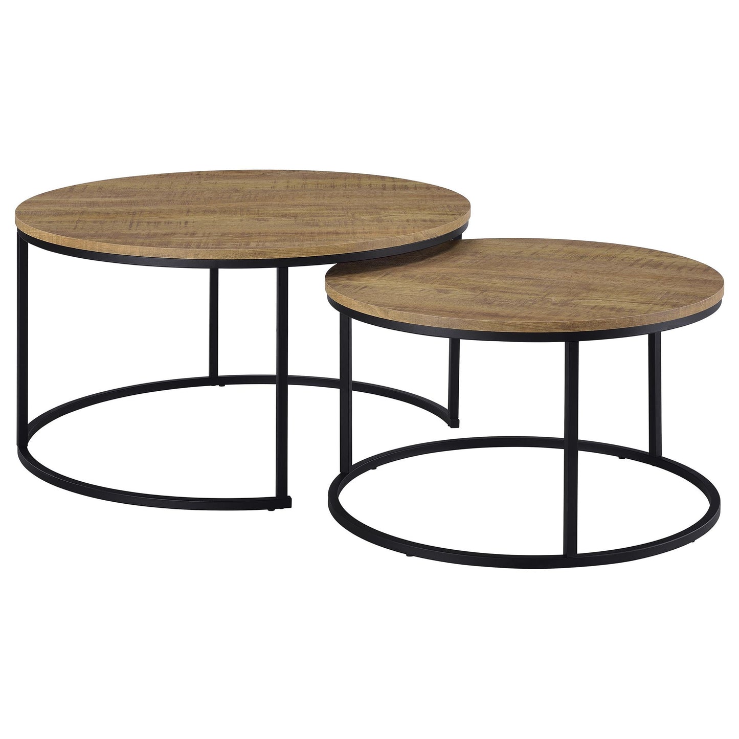 Arrize - 2 Piece Round Nesting Coffee Table Set - Mango Color