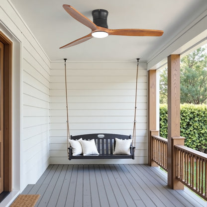 52" Ceiling Fan With Light, Dimmable DC Reversible Motor, 3 Blades