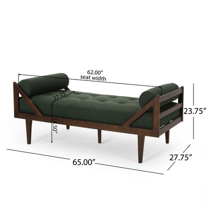 Chic Contemporary Chaise Lounge With Button Tufting And Bentwood Structure